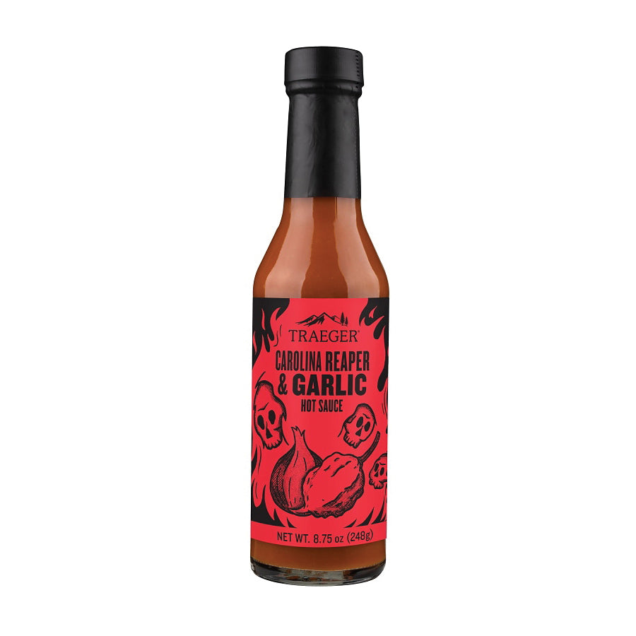 Traeger HOT004 Barbeque Sauce, Carolina Reaper, Garlic Flavor, 8.75 oz Bottle