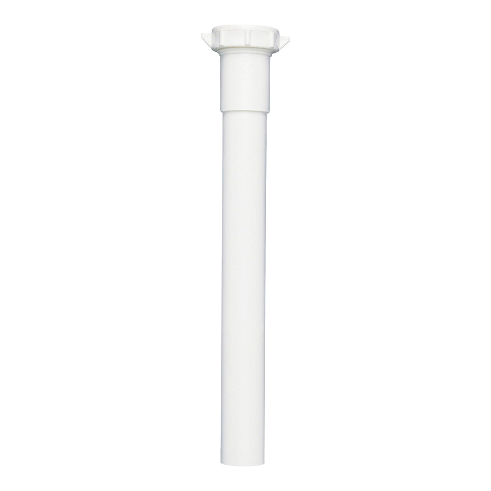 Plumb Pak PP42-8W Pipe Extension Tube, 1-1/4 in, 8 in L, Slip-Joint, Plastic, White