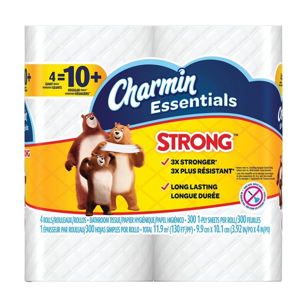 CHARMIN Essentials 96891 Bathroom Tissue, 1-Ply, Paper