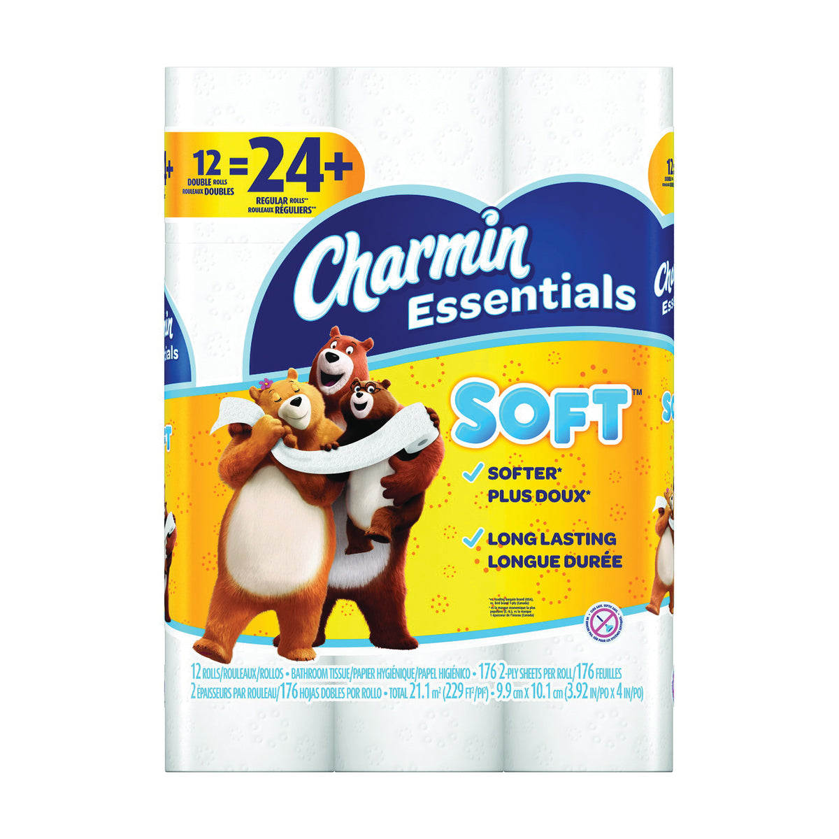 CHARMIN Essentials 96604 Bathroom Tissue, 2-Ply, Paper