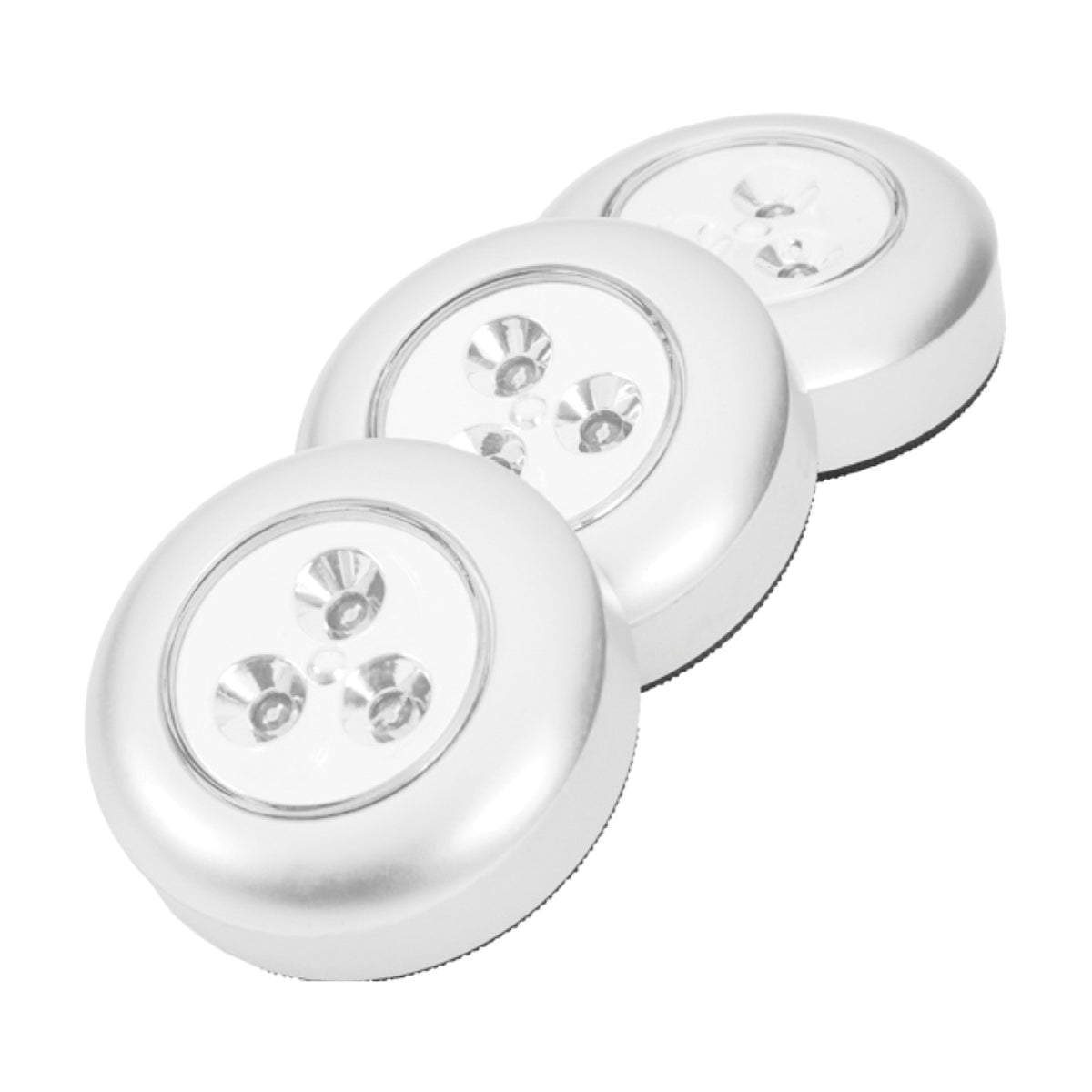 Fulcrum 30010-308 Stick-On Tap Light, AAA Battery, LED Lamp, 13.5 Lumens, 6000 K Color Temp, ABS, White, Screw Mounting