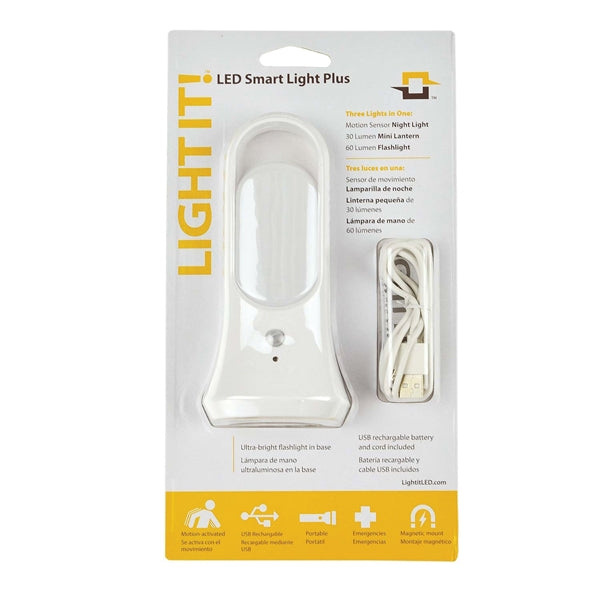 LIGHT IT 18002-308 Night Light, 2-Lamp, LED Lamp, White Light, 30 Lumens, 6500 K Color Temp