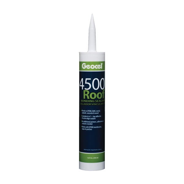 Geocel 4500 Series 55103 Roof Bonding Sealant, Black, Liquid, 10 oz Cartridge