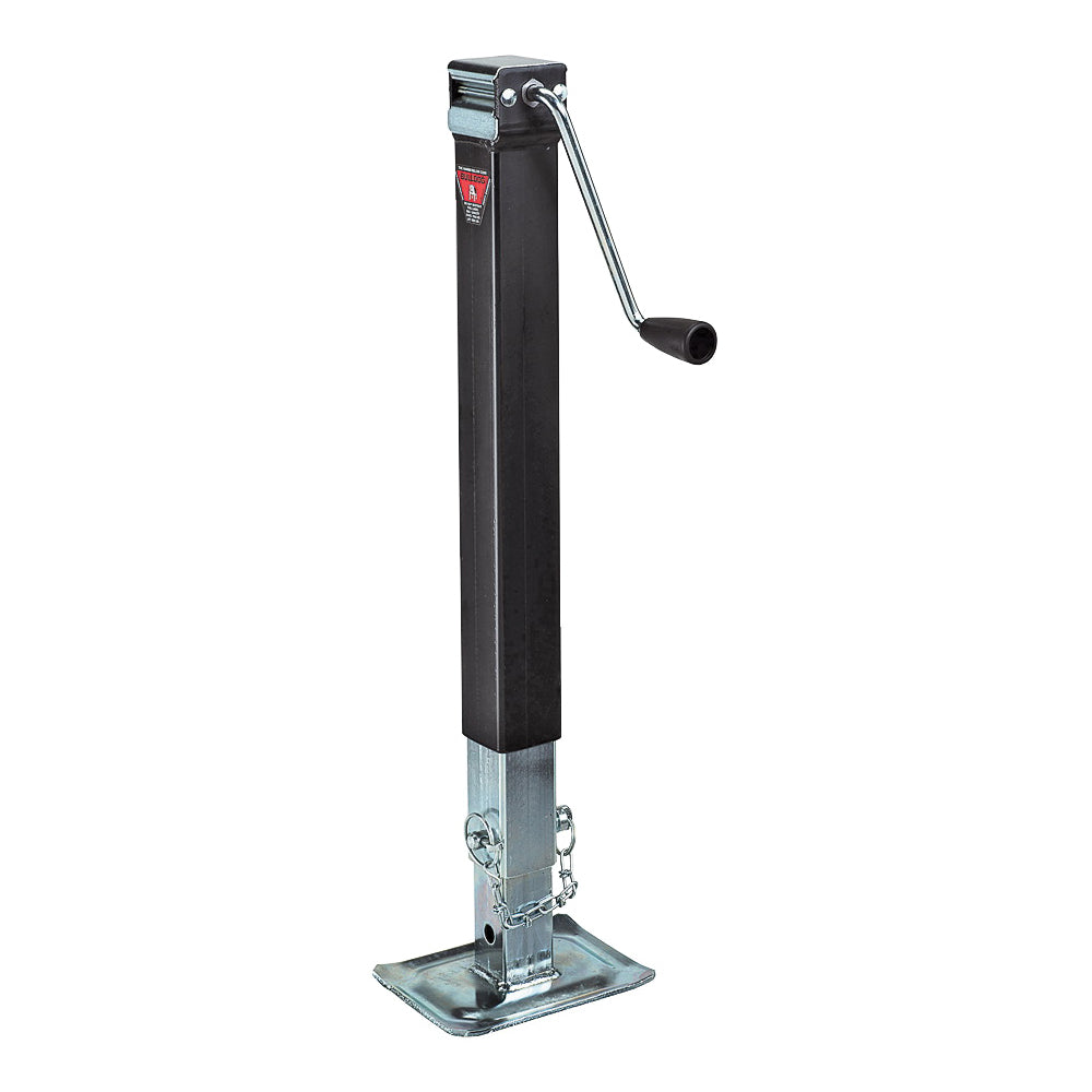 BULLDOG 190754 Trailer Jack, 8000 lb Lifting, 4 ft 13/64 in Max Lift H, 53.6 in OAH, Steel