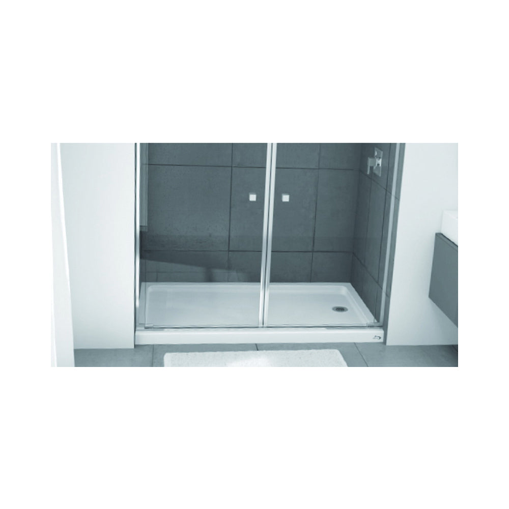 BOOTZ 010-1000-00 Shower Base, 60 in L, 30 in W, 5 in H, Steel, White, Alcove Installation