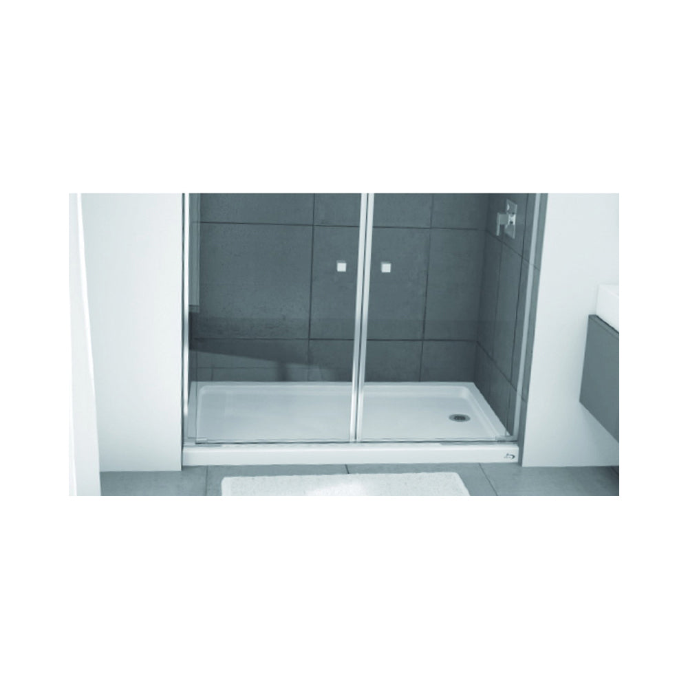 BOOTZ 010-1101-00 Shower Base, 60 in L, 32 in W, 5 in H, Steel, White, Alcove Installation