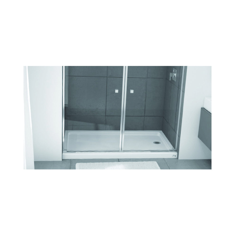 BOOTZ 010-1100-00 Shower Base, 60 in L, 32 in W, 5 in H, Steel, White, Alcove Installation