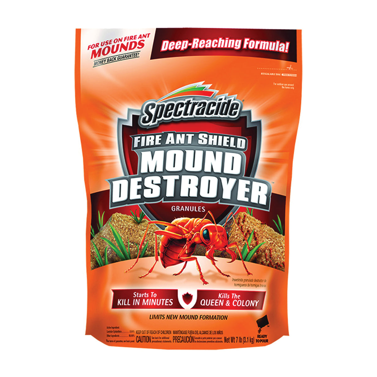 Spectracide Fire Ant Shield HG-96471 Fire Ant Killer Granules, Solid, 7 lb