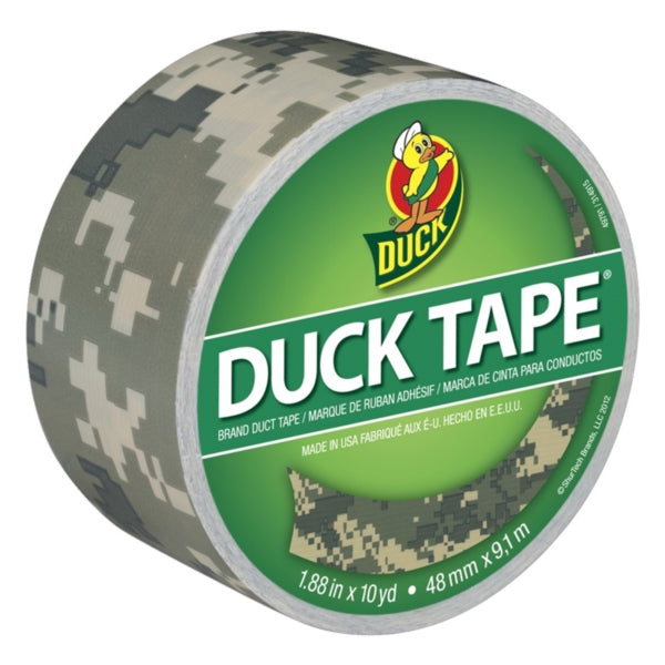 Duck 1388825 Duct Tape, 10 yd L, 1.88 in W, Vinyl Backing, Digital Camouflage
