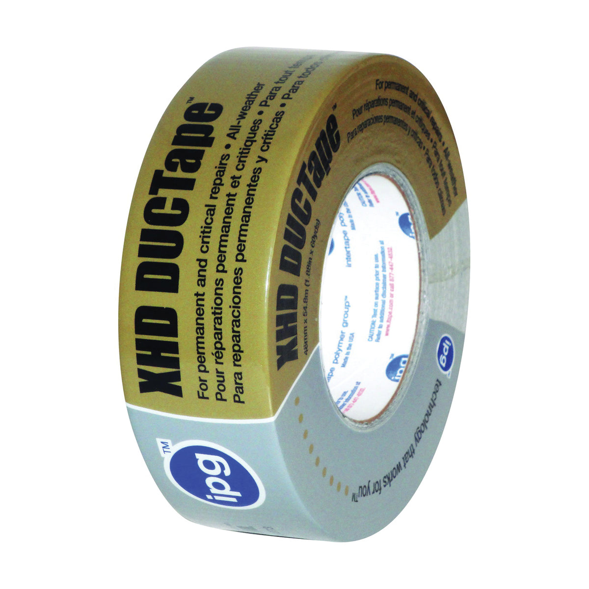 IPG 9601 Duct Tape, 30 yd L, 1.88 in W, Cloth Backing, Silver