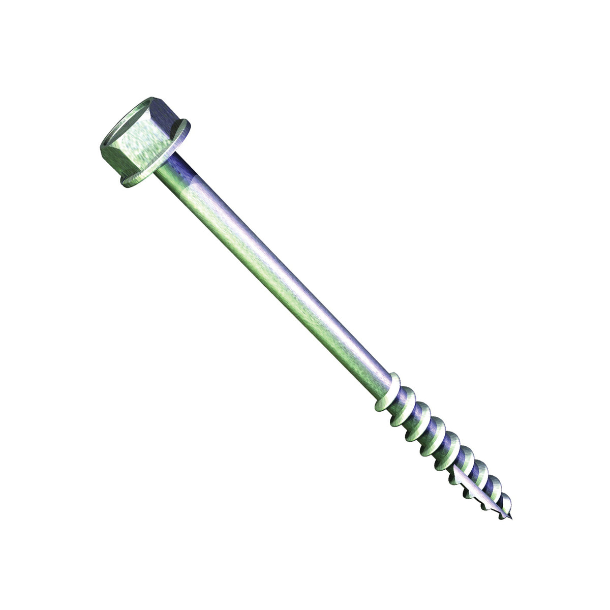 Grabber Construction Lag-Master GLM500CP Structural Framing Screw, #14 Thread, 5 in L, Coarse Thread, Hex Drive, 50 PK