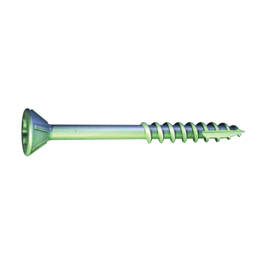 Grabber Construction G10350G Deck Screw, #10 Thread, 3-1/2 in L, Coarse Thread, Flat Head, Star Drive, QuickGrab Point