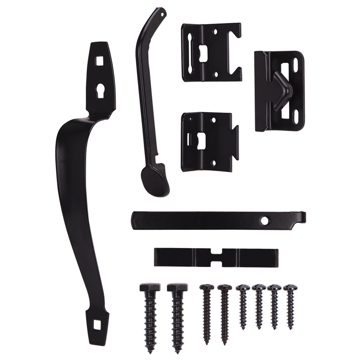 ProSource 33122PKB-PS Thumb Latch, 5/8 in Bolt Head, 6 in L Bolt, Steel, Powder-Coated