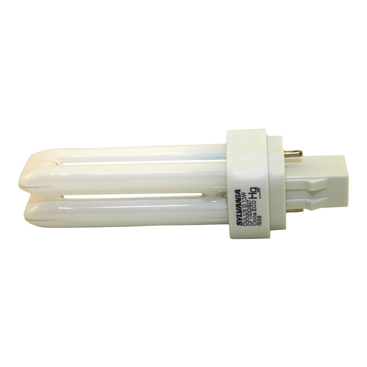 Sylvania 20480 Compact Fluorescent Bulb, 13 W, T4 Lamp, GX23 Lamp Base, 671 Lumens, 2700 K Color Temp, Soft White Light