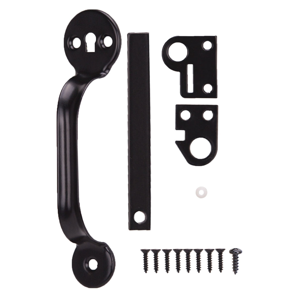 ProSource 33124PKS-PS Thumb Latch, 1/2 in Bolt Head, 4-1/4 in L Bolt, Steel, Powder-Coated