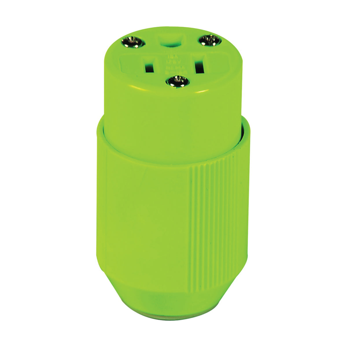 Eaton Wiring Devices BP3487-4GN Electrical Connector, 2 -Pole, 15 A, 125 V, NEMA: NEMA 5-15R, Fluorescent Green