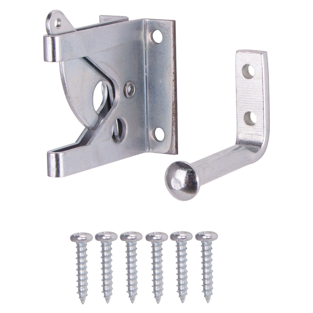 ProSource 33199ZCX-PS Gate Latch, 3/8 in Bolt Head, 2 in L Bolt, Steel, Zinc