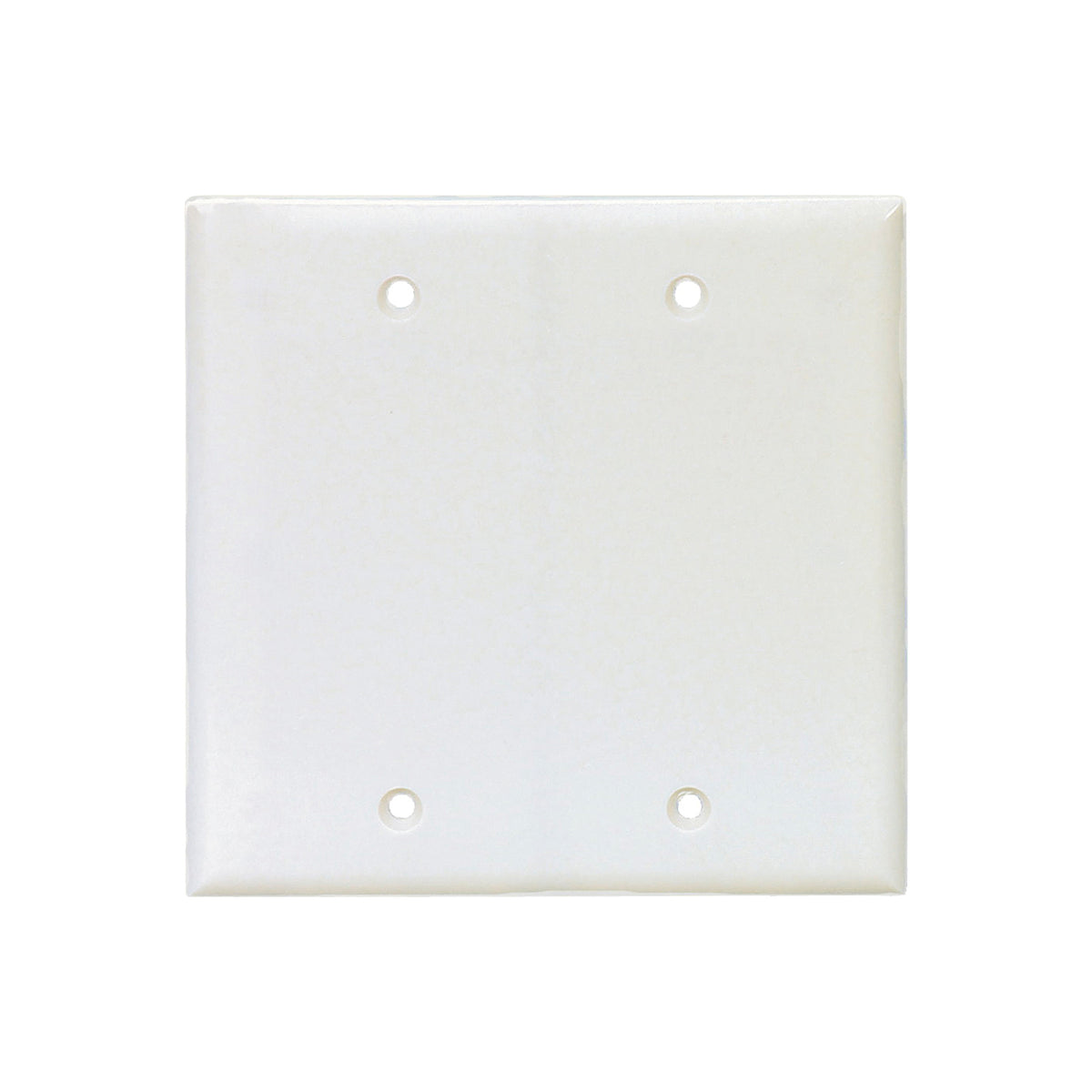 Eaton Cooper Wiring PJ23W Wallplate, 8 in L, 1/4 in W, 2 -Gang, Polycarbonate, White, High-Gloss, Box Mounting