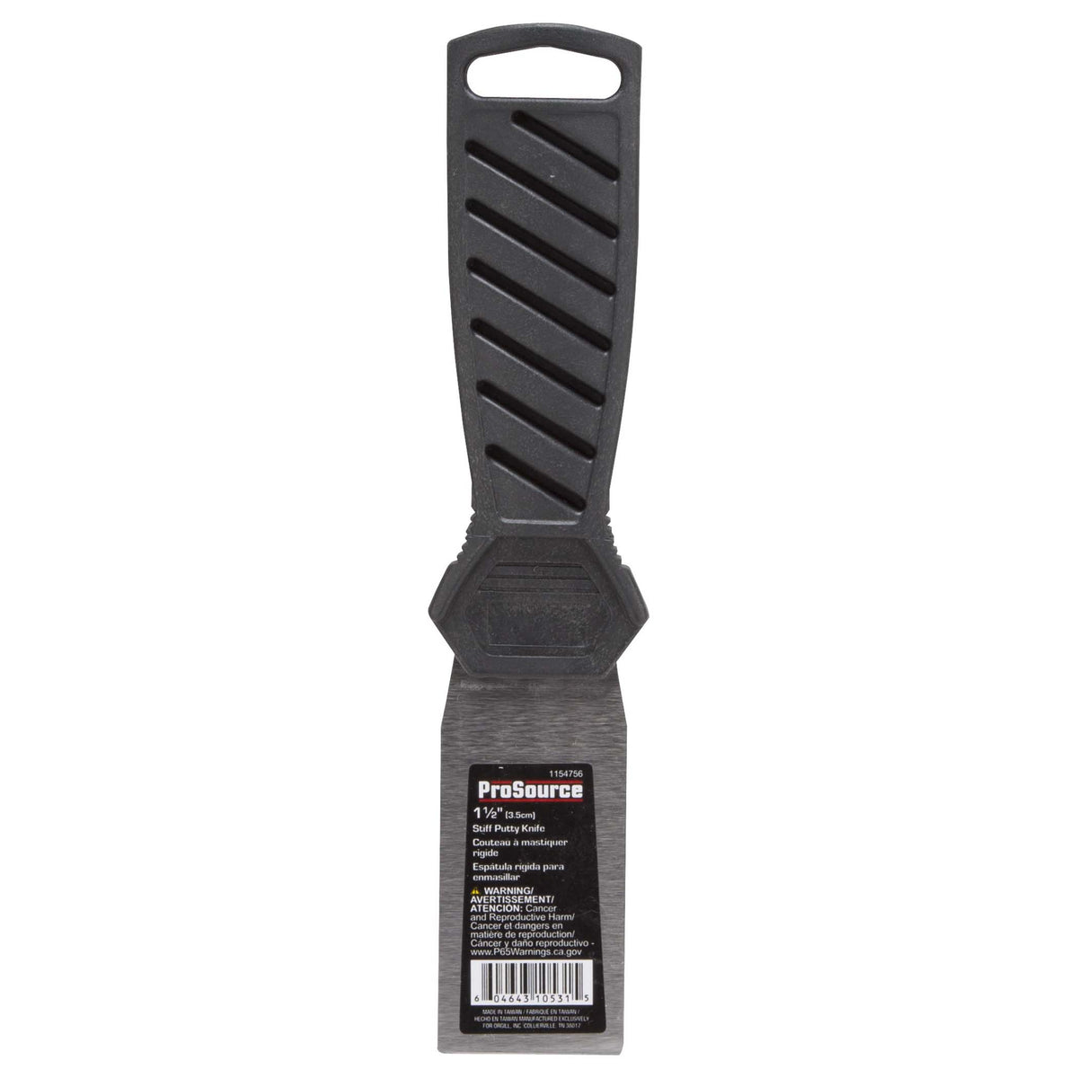 ProSource 10531 Putty Knife, 1-1/2 in W HCS Blade