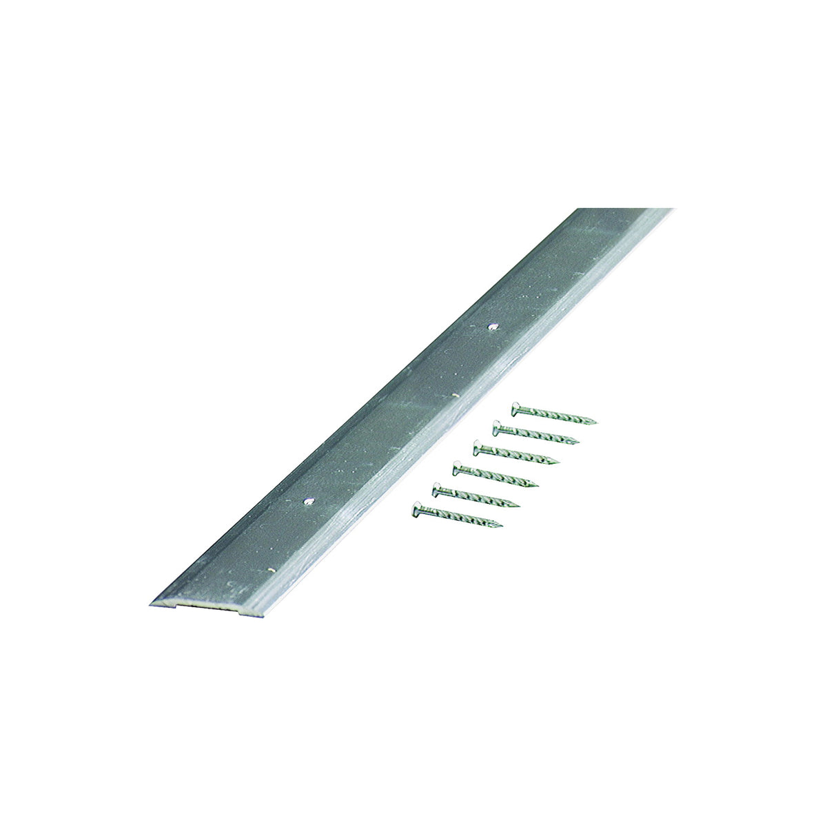 M-D 66225 Seam Binder, 72 in L, 1-1/4 in W, Smooth Surface, Aluminum, Polished