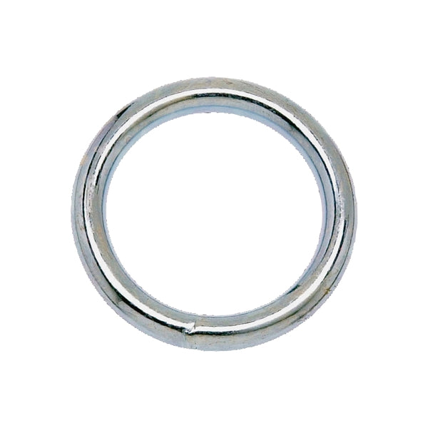 Campbell T7665032 Welded Ring, 200 lb Working Load, 1-1/4 in ID Dia Ring, #7 Chain, Steel, Nickel-Plated