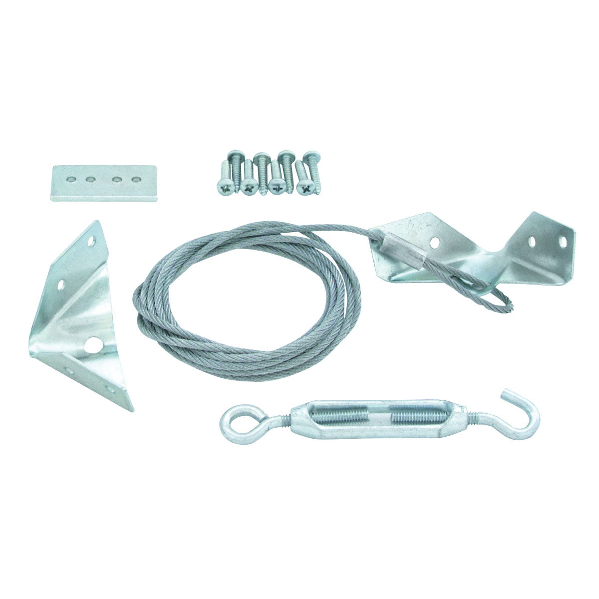 ProSource 33198ZCX-PS Anti-Sag Gate Kit, Steel, Silver, Zinc, 18-Piece, For: Outdoor