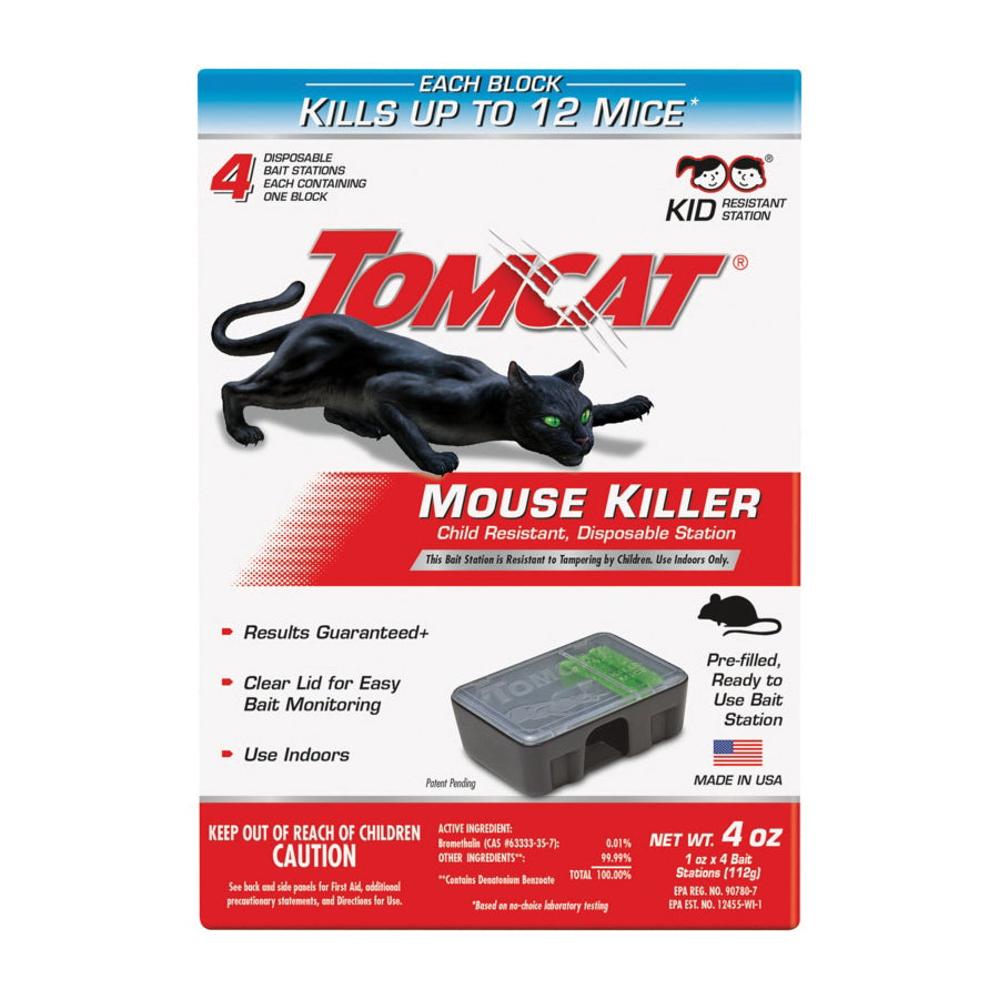 Tomcat 0371610 Disposable Mouse Bait Station, 1 oz Bait, Emerald Green