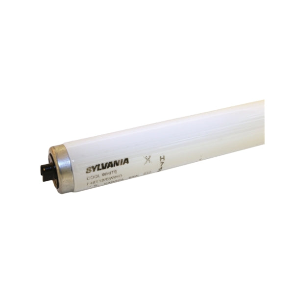 Sylvania 25201 Fluorescent Bulb, 60 W, T12 Lamp, Recessed Double Contact Lamp Base, 4050 Lumens, 4150 K Color Temp