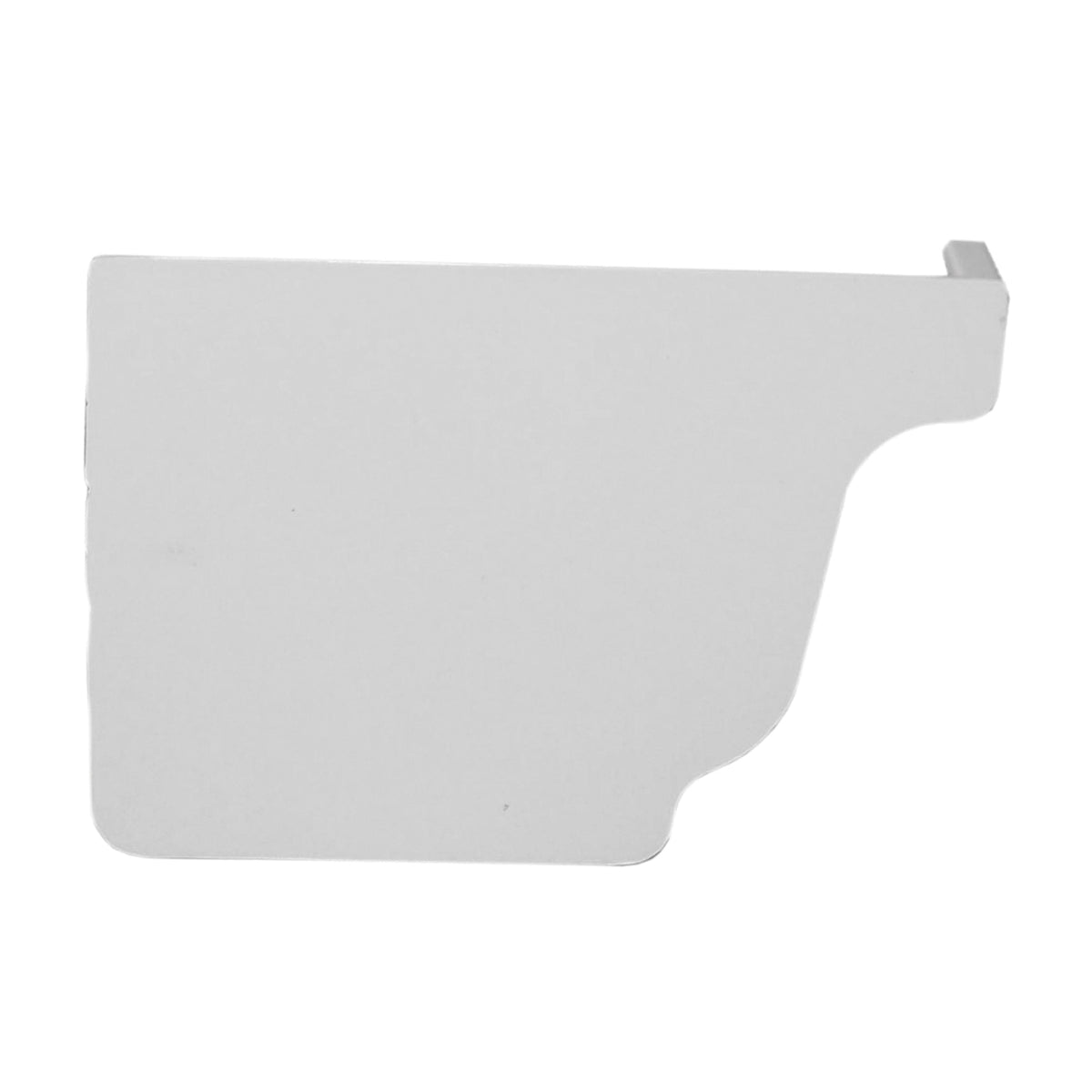 GENOVA AW102K Gutter End Cap, 3.6 in L, 1.1 in W, Vinyl, White, For: 5 in Repla K Gutter