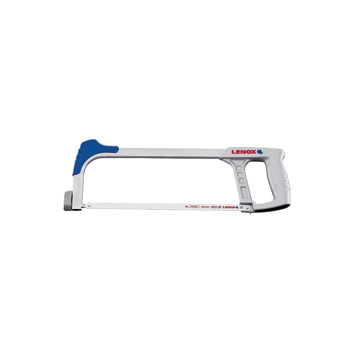 Lenox 1213188300 Hacksaw Frame, 12 in L Blade, 24 TPI, Steel Blade, 4 in D Throat, Ergonomic Handle, Zinc Handle