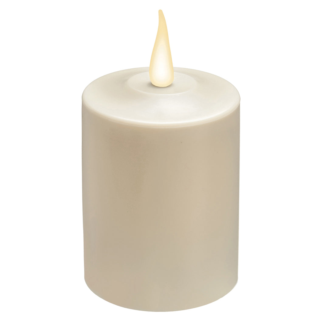 Xodus Innovations FPC1584 Pillar Candle, Clear Candle, D Alkaline Battery, LED Bulb