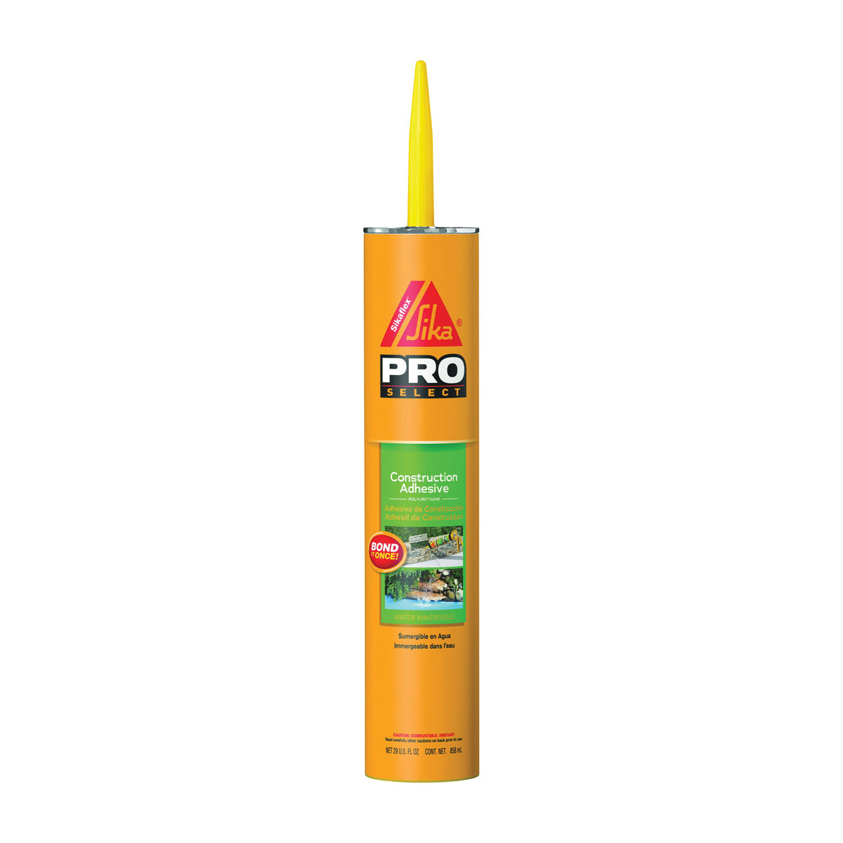 SIKA 505423 Construction Adhesive, Gray, 29 oz Cartridge