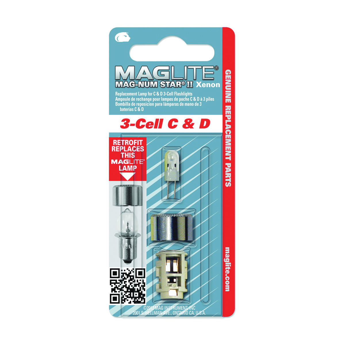 MAGLITE Mag-num Star Series LMXA301 Replacement Lamp, Bi-Pin Lamp Base, Xenon Lamp