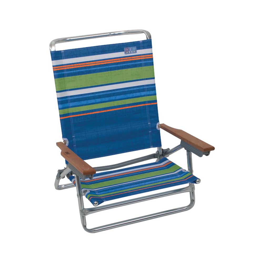 Rio Brands SC590-2082008OGPK 5-Position Lay-Flat Chair, 24-3/4 in W, 29-3/4 in D, 31 in H, 250 lb Capacity