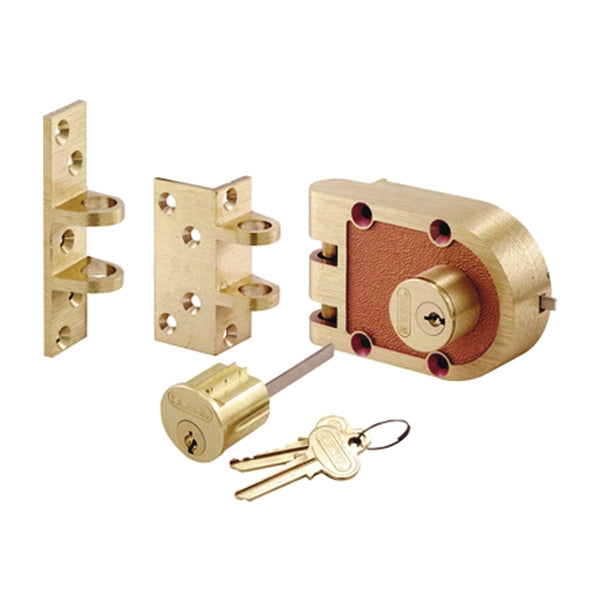Prime-Line Segal SE 19361 Deadlock, Keyed Different Key, Bronze, Brushed Brass