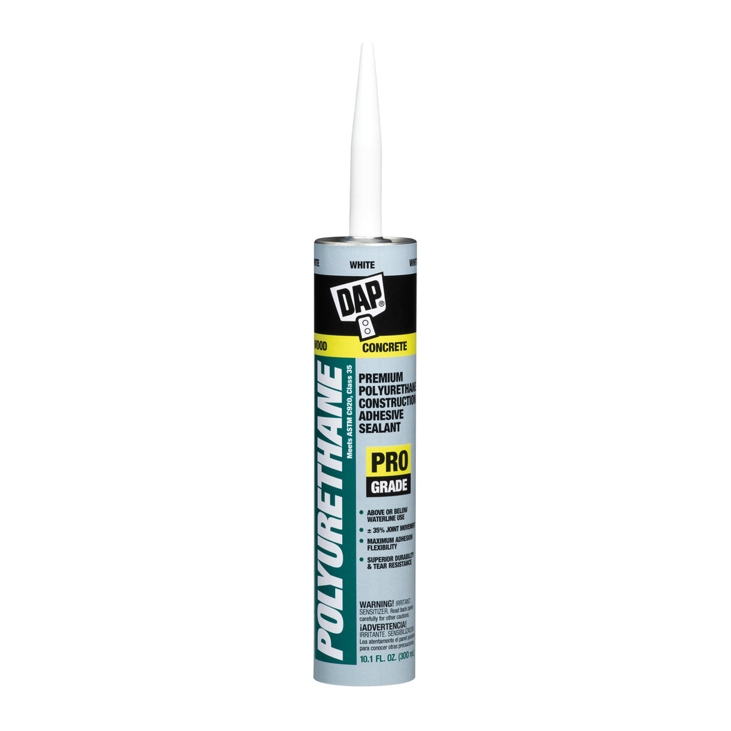 DAP 18810 Sealant, White, 4 to 7 Days Curing, 10.1 fl-oz Cartridge