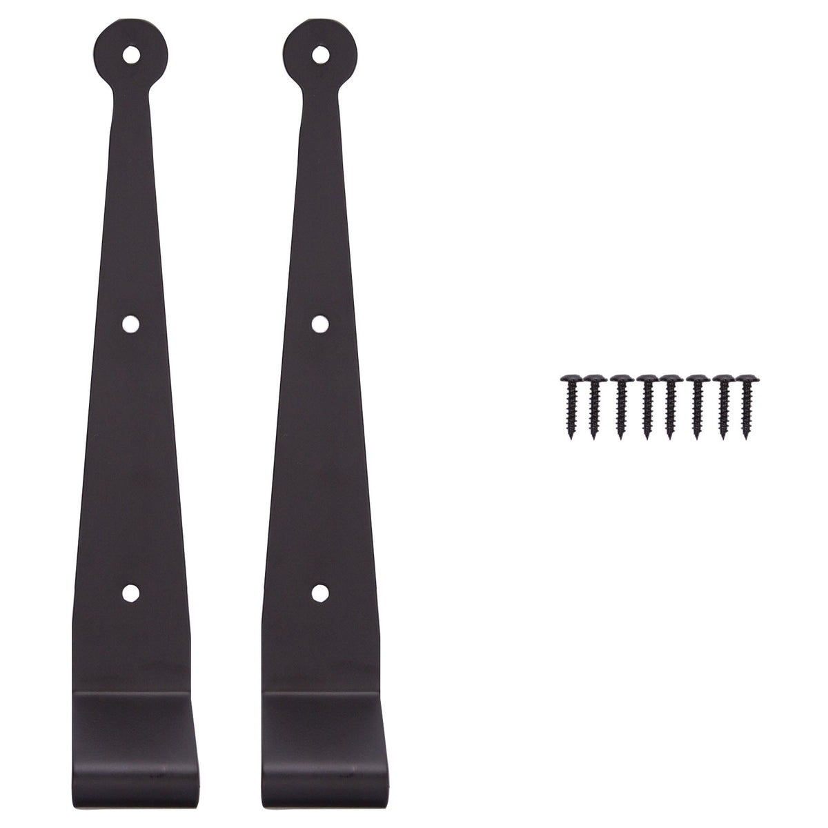 ProSource SH-S02-PS Strap Hinge, 10 in, Black, Screw Mounting