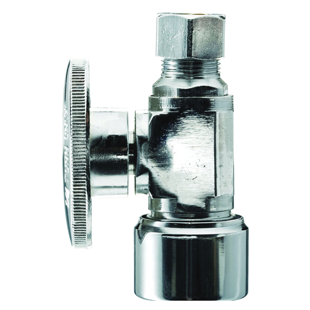 Plumb Pak PP2068POLF Stop Valve, 5/8 x 3/8 in Connection, Compression, Brass Body