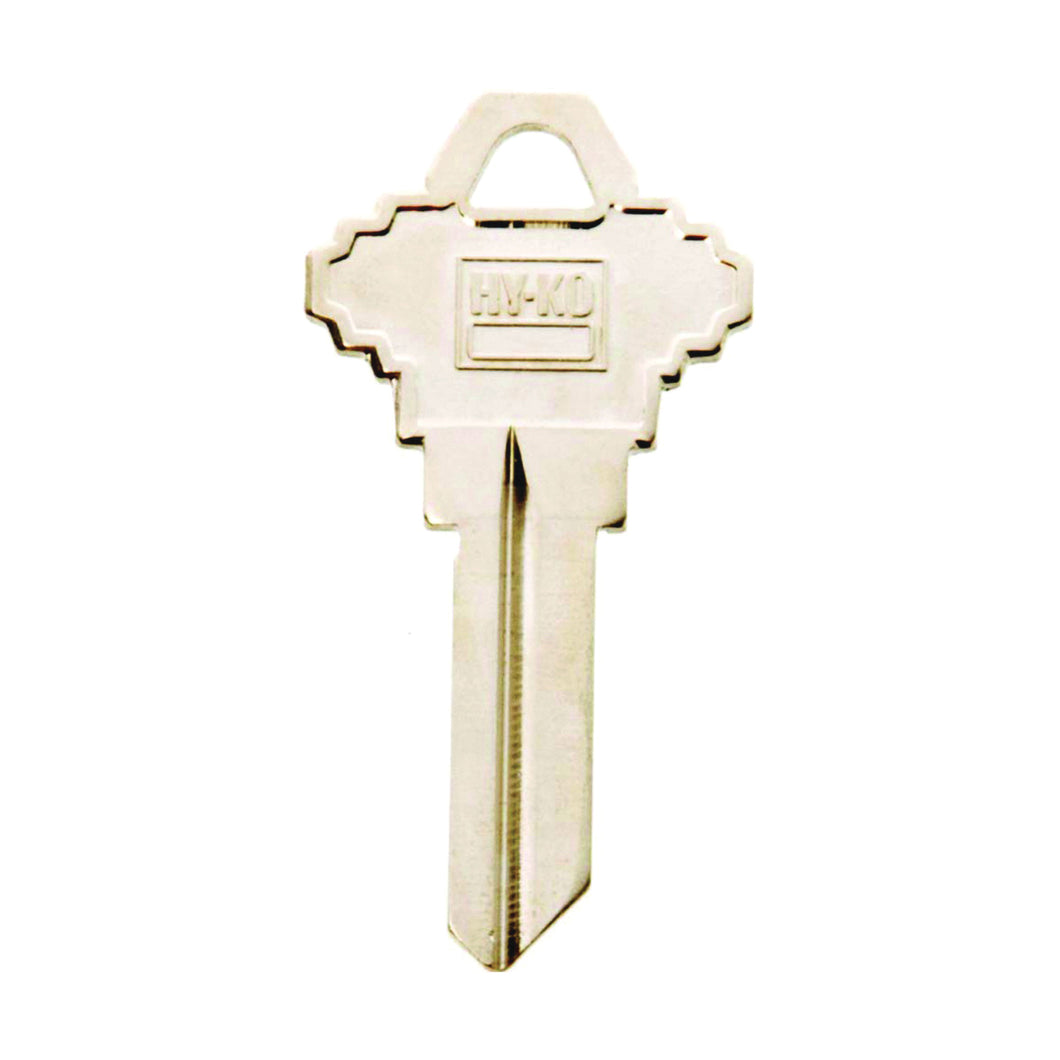 HY-KO 11010SC8 Key Blank, Brass, Nickel, For: Schlage Cabinet, House Locks and Padlocks
