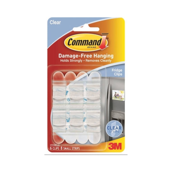 Command 17210CLR Fridge Clip, Plastic, Transparent