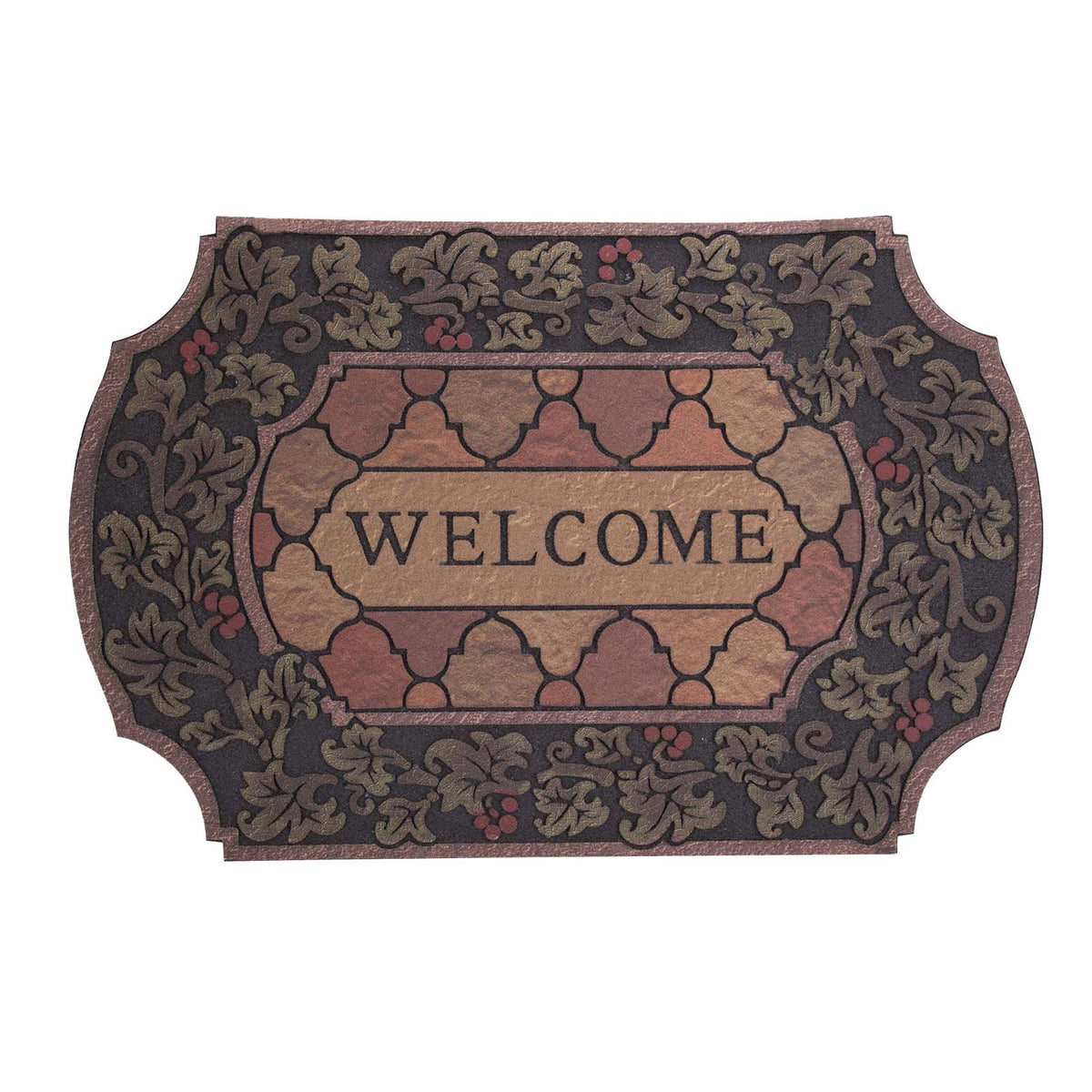 Simple Spaces T199 Door Mat, 35 in L, 23 in W, Flocking Pattern, Polyester Surface