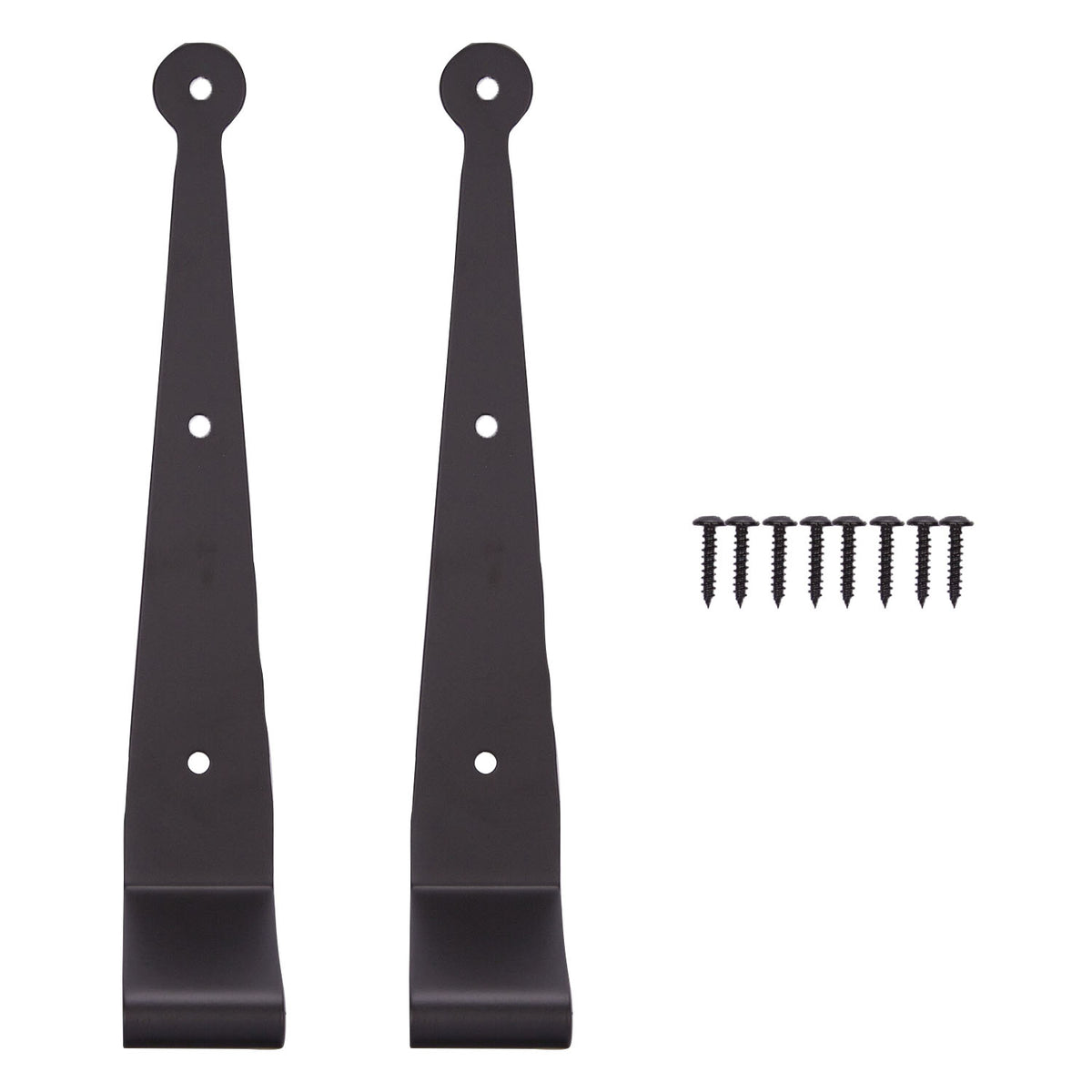 ProSource SH-S03-PS Strap Hinge, 10 in, Black, Screw Mounting