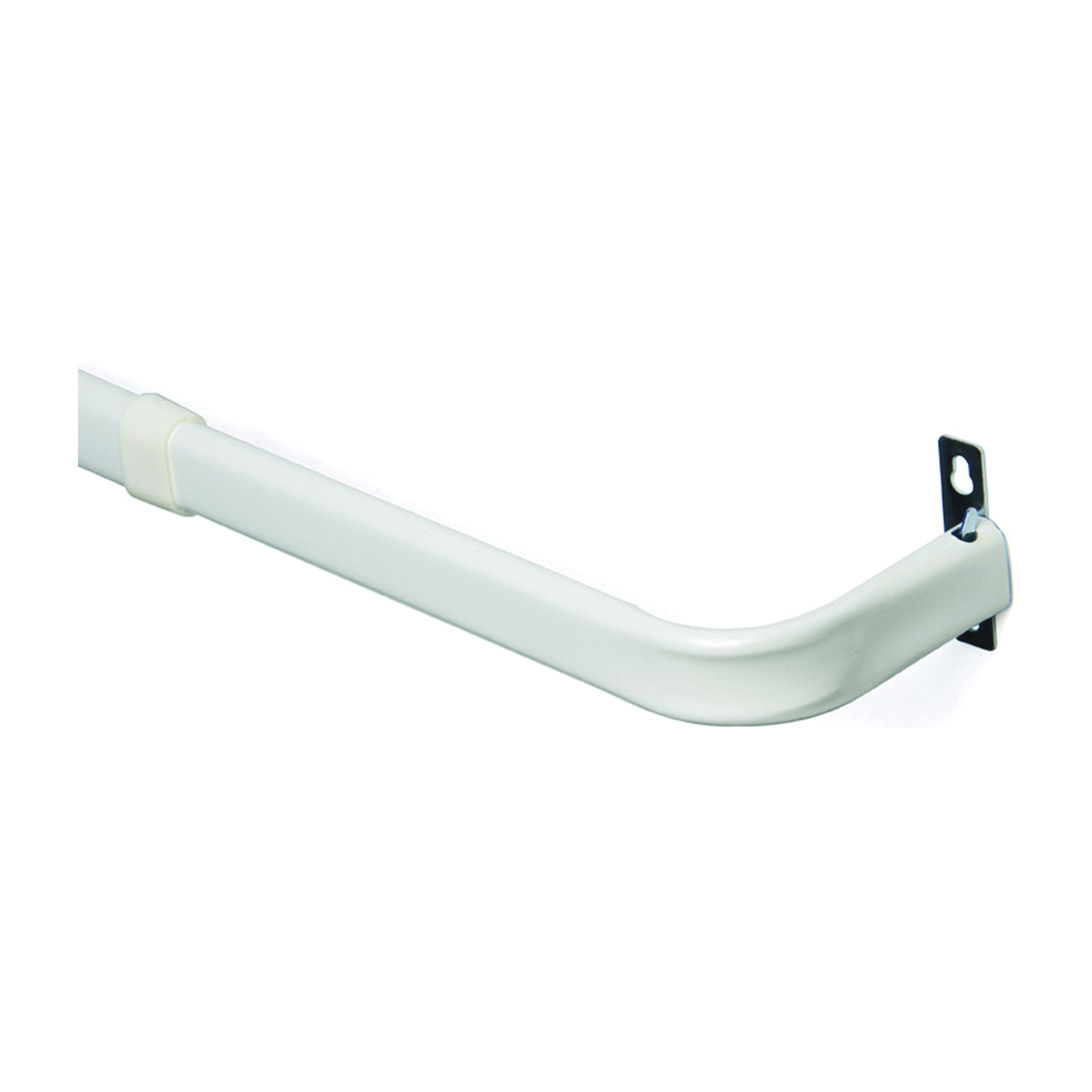 Kenney KN513 Curtain Rod, 1 in Dia, 84 to 120 in L, Steel, White