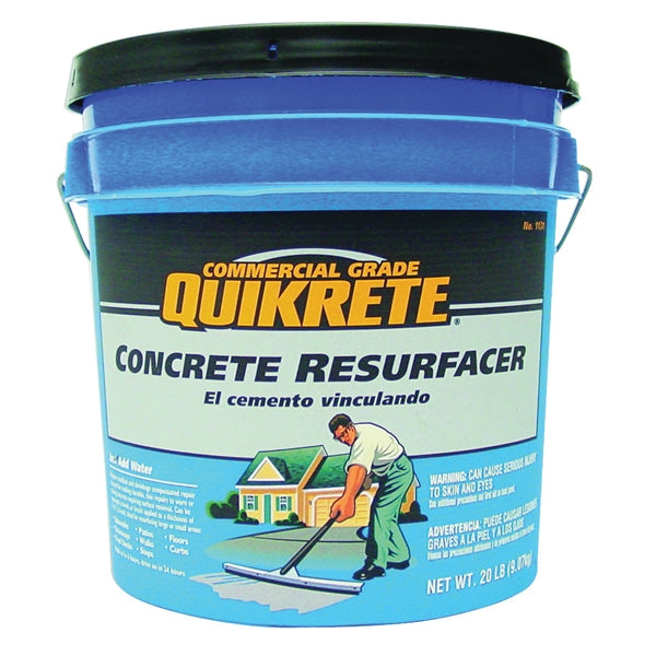 Quikrete 1131-20 Concrete Resurfacer, Powder, Gray, 20 lb Pail