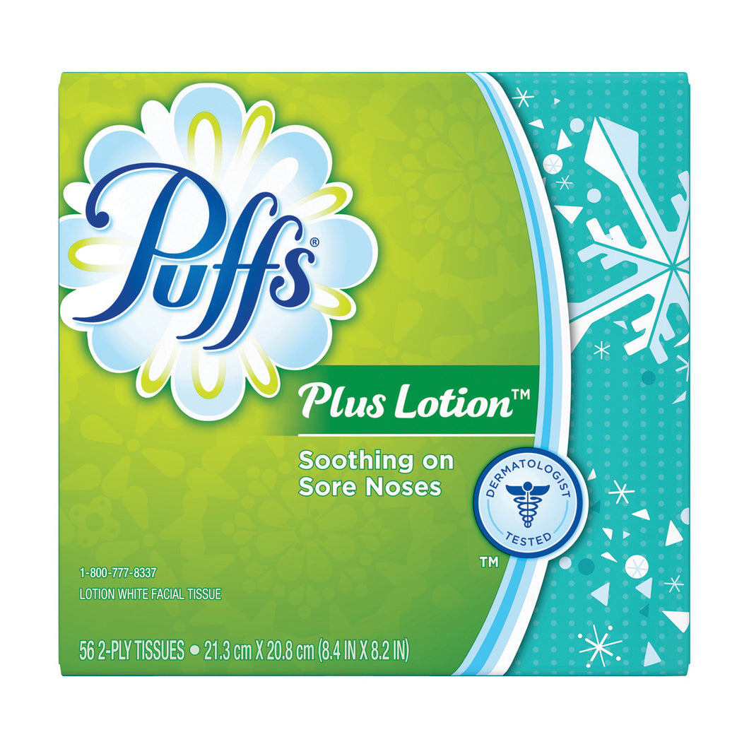 Puffs 34864 Facial Tissue, 8.4 in L, 8.2 in W, 2-Ply, Paper