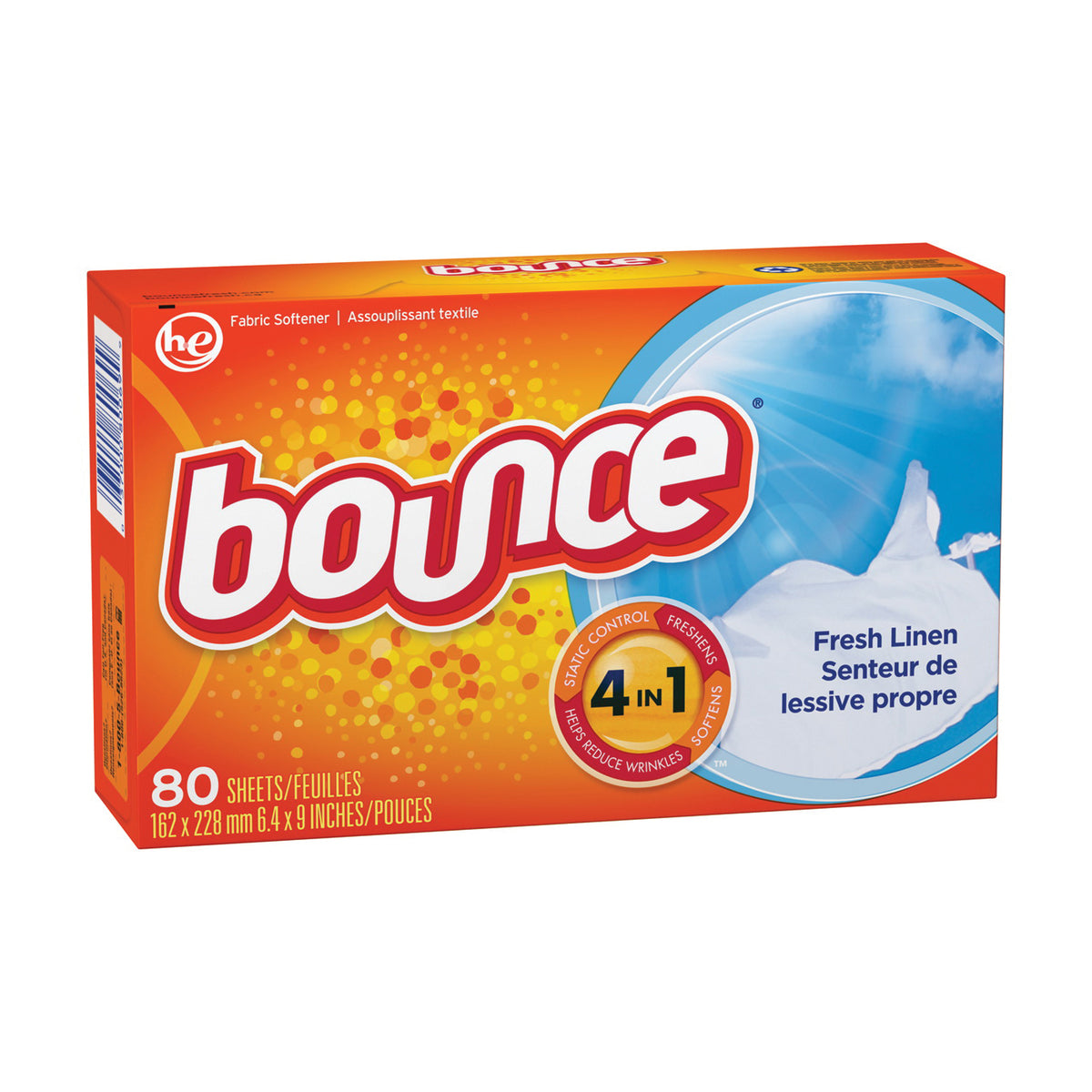 BOUNCE 82355 Fabric Softener Dryer Sheet, Fresh Linen