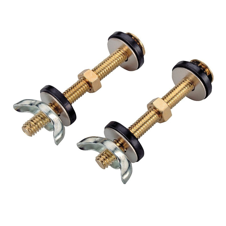 ProSource Tank-to-Bowl Connector Kit, Steel, Brass, For: Connecting Toilet Tank to Toilet Bowl