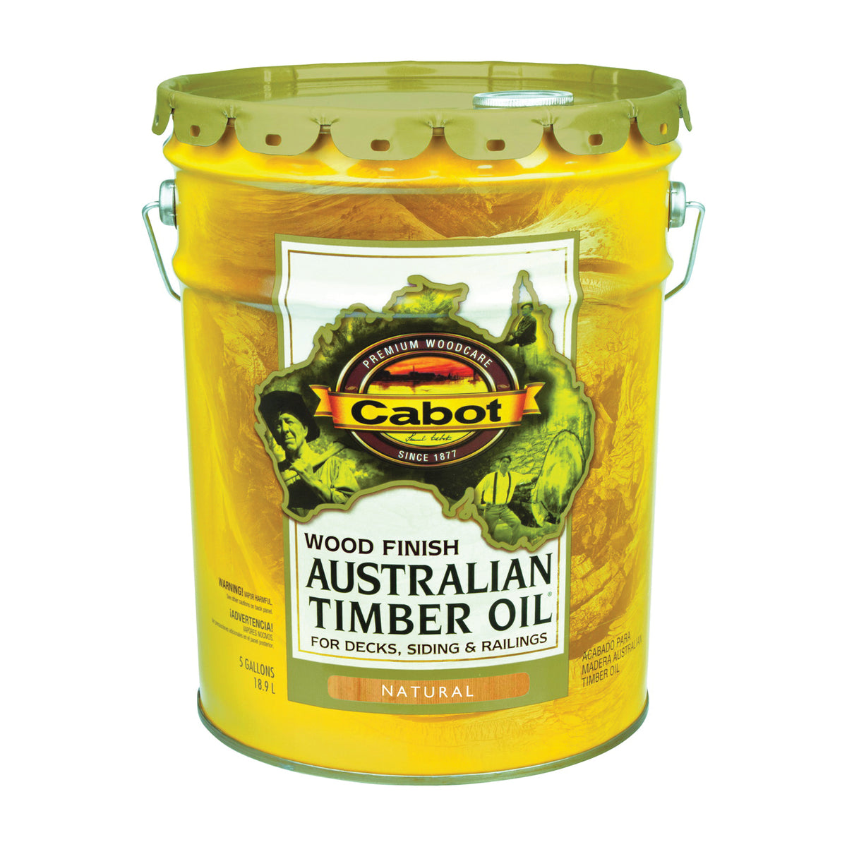 Cabot 140.0019400.008 Timber Oil, Natural, Liquid, 5 gal, Pail