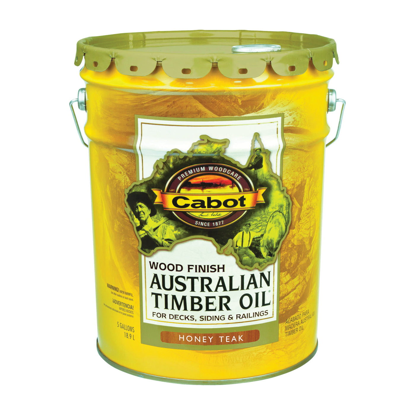 Cabot 19458 Australian Timber Oil, Honey Teak, Liquid, 5 Gal