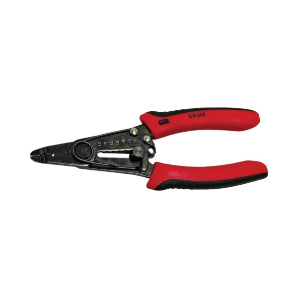 GB GS-360 Wire Stripper, 10 to 20 AWG Wire, 10 to 20 AWG Solid, 12 to 22 AWG Stranded Stripping, 6 in OAL